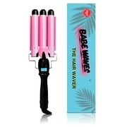 Babe Waves Hair Curling Wand | 3 Barrel Hair Waver | Trademark Beauty Ceramic Tourmaline Dual Voltage Waving Iron Wand Rollers with 25mm Barrels