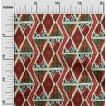 thumbnail image 2 of oneOone Georgette Viscose Red Fabric Geometric Mix Texture Dress Material Fabric Print Fabric By The Yard 42 Inch Wide, 2 of 4