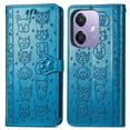 thumbnail image 3 of Funda Cartera FOXDOCK para OPPO A40 4G , Flip PU con Relieve de Gatos y Perros, Tarjetero y Soporte, 3 of 6