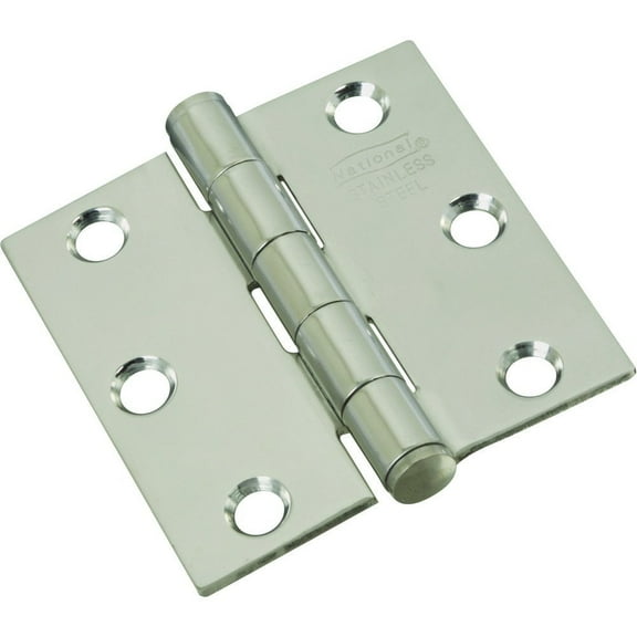 National Hardware N276-972 V514 Door Hinges in Stainless Steel, 2 pack