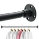 thumbnail image 1 of Barra de armario Pragmatist ajustable de 71 a 130 cm, metal negro, 1 of 8