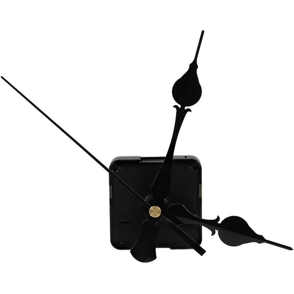 WEAVILUX Electric Clock Mechanism Clock Movement Kit Black Simple Design 1 Set