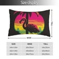 thumbnail image 2 of Fotbe Flamingo And Palm Trees At Sunset Funda de Almohada Decorativa Estilo Occidental, Lujo en Algodón, Fundas para Almohadas King, Cojín Estampado para Decoración del Hogar-14"x20", 2 of 6