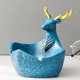 thumbnail image 1 of Estatuilla de ciervo Cigarrillo Cenicero Almacenamiento Artware Oficina Decoración Ornamento Azul esquí esquí Gafas de esquí, 1 of 5