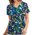 thumbnail image 1 of Puntoco Mujeres Plue Tamaño Animal Print Casual Manga corta Cuello en V Carer top Puntoco Puntoco-905, 1 of 4