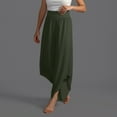 thumbnail image 6 of Lixiuxyad Women Drawstring Pants Women Wide Leg Pants High Waisted Yoga Pants Hippie Pants Boho Beach Plus Size Palazzo Pants Green, 6 of 6