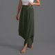 thumbnail image 5 of WILLBEST Pantalones Casuales elegantes para Mujer, de Pierna Ancha, Cintura Alta, Yoga, Hippie, Playa, Talla Grande, Palazzo para Mayor Comodidad y Versatilidad. Extra Grande, 5 of 7