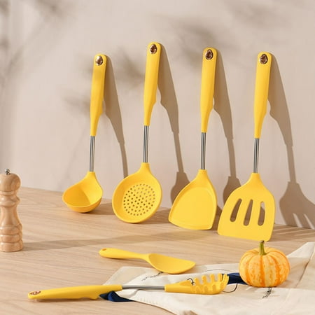 

Colander Spoon Pacifier Grade Heat Resistant Silicone Long Handle Soup Rice Spaghetti Spatula Slotted Ladle for Restaurant