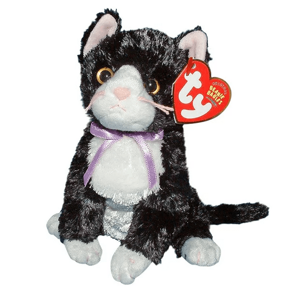 Ty Beanie Baby - FUSSY the Cat 5"5 Plush (BONUS ONE RANDOM TY ERASER)
