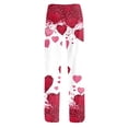 thumbnail image 6 of Valentines Day Fluffy Flannel Pajama Pants Women Heart Plush Warm Home Pants Cute Fuzzy Pajama Bottoms, 6 of 6