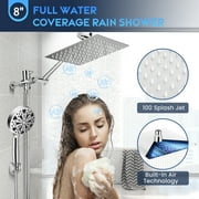 Doulami Shower Head, 8 inch Rain Showerhead, 10 Stage Shower Filtered , 10 Spray Setting, 3 Mode, 2 in 1 Combo