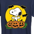 thumbnail image 3 of Peanuts - Snoopy Pumpkin Patch -Women's Short Sleeve Graphic T-Shirt, 3 of 6