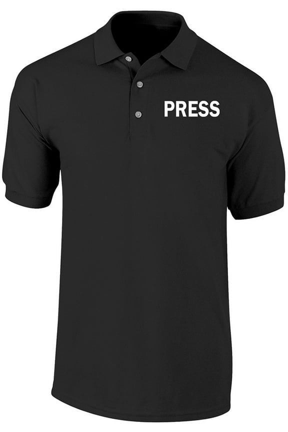 Press Polo Shirt, News Crew Polo Shirt, Staff Shirt, Occupational, Employee