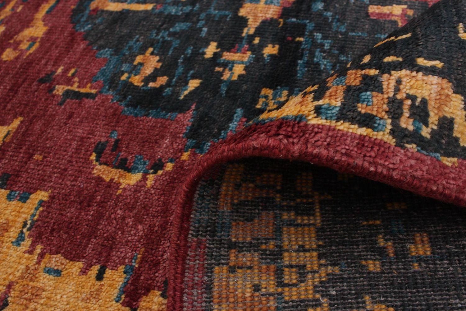 ECARPETGALLERY 4'8" x 6'7"  Transitional Jules Oushak Hand-knotted Area Rug for Living Room, Dining Room and Bedroom in Brown