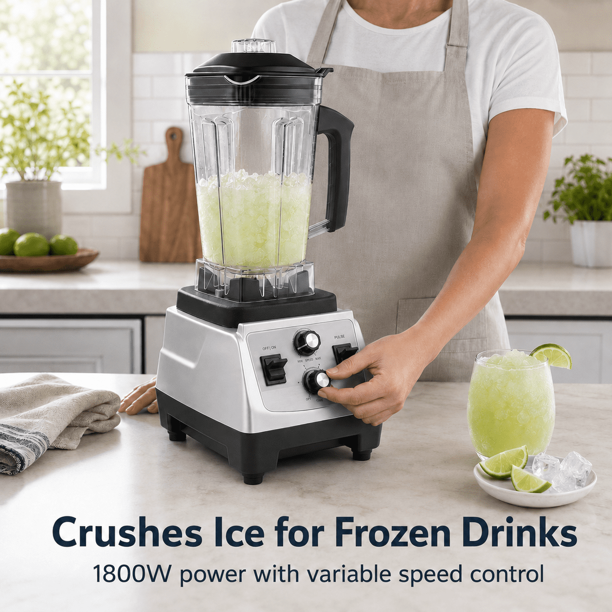 Sentryse Blender for Smoothies, 1800W Countertop Blender with 68 oz Pitcher & 20 oz Grinding Cup, 28000 RPM Kitchen Blender for Ice Crushing, Frozen Drinks, Milkshakes and Sauces