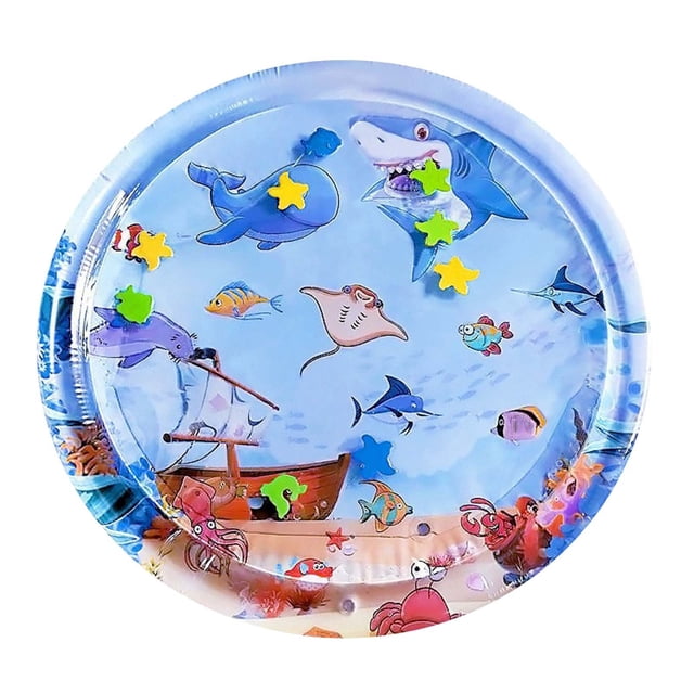 Baby Pat Pad Children's Crawling Training Pat Music Inflatable Seat Cushion Water Fillable Pat Pad Round Shape Large Size