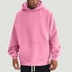 thumbnail image 3 of Gibobby Sudadera para Hombre Sudadera con capucha de forro polar para hombre mezcla de algodón color liso con cordón(Rosa,M), 3 of 5