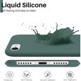 thumbnail image 3 of Designed for iPhone SE 2020 Case, iPhone SE 2022/iPhone 7/8 Case, Liquid Silicone Case with Open Bottom, Soft Gel Rubber Case Cover for iPhone SE 3rd Gen/2nd Gen 4.7 inch - Pine Green, 3 of 11