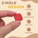 thumbnail image 4 of Uxcell 12pcs Botón de Costura 34mm (1-3/8") 2 Agujeros Botón Cuadrado de Resina Accesorios de Reemplazo para Ropa Decoración de Manualidades DIY, Rojo, 4 of 7