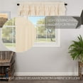 thumbnail image 4 of VHC Brands Muslin Ruffled Unbleached Natural 4 PC Creme Ruffled Curtain Set (2 Swag 36x16 and 2 Tier 36x36), 4 of 4