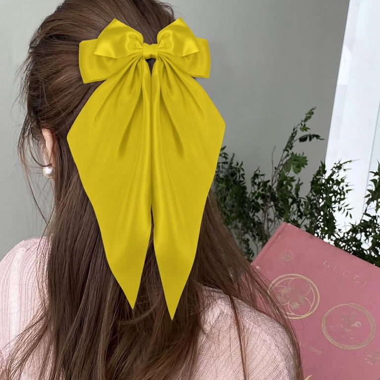 EEEkit 10 PCS Oversized Big Bow Hair Clips, Colorful Satin  display picture 2