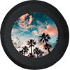 Palm Trees in the Clouds Adventure Offroad 4x4 Fun Lifted Spare Tire Cover fits Jeep RV & More 28 Inch