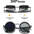 thumbnail image 4 of Adjustable Tint Sunglasses,1-9 Gears Steampunk Retro Metal Round Polarized Glasses with ND Filter Lenses for Men and Women, 4 of 5