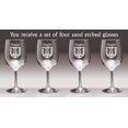 thumbnail image 2 of Meagher Irish Coat of Arms Wine Glasses - Set of 4 (Sand Etched), 2 of 2