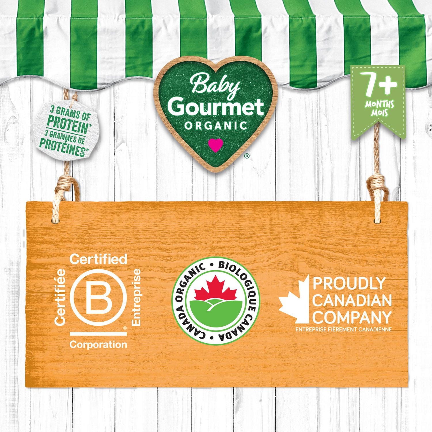 Baby Gourmet Organic Meal Fruity Chicken & Brown Rice, Puree - 128 mL