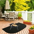Relax love Fireproof Fireplace Mat Half Round AntiSlip Fireproof Hearth Area Rug Fire Resistant