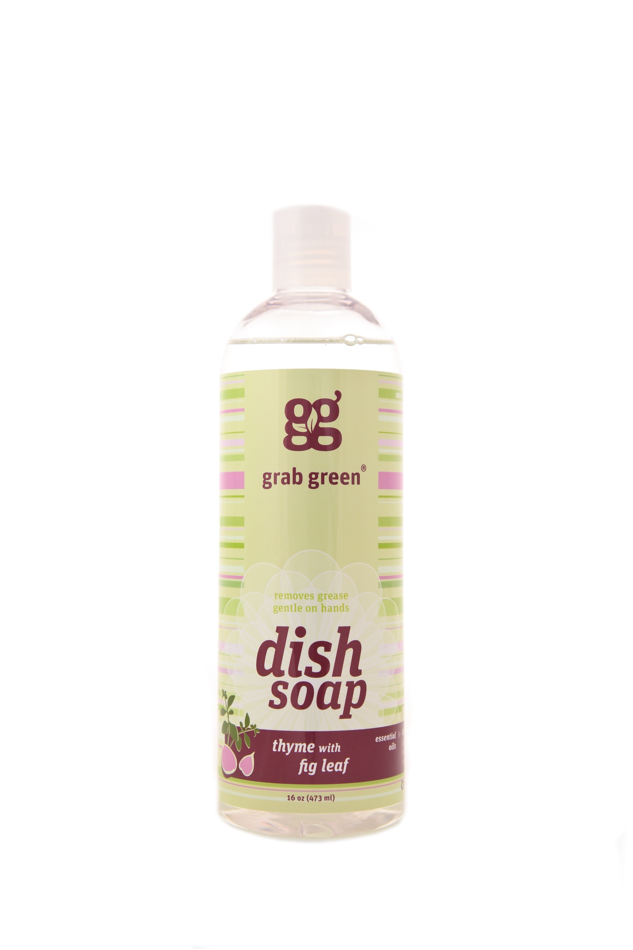 Grab Green Dish Soap, Thyme With Fig Leaf, 16 Oz
