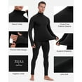 thumbnail image 5 of Roadbox Thermal Underwear for Men: Fleece Lined Long Johns Base Layer Long Sleeve Top & Bottom Set, 5 of 6