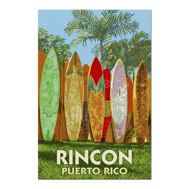 Rincon Puerto Rico Surfboard Fence 20x30 Premium 1000 Piece Jigsaw Puzzle Made In Usa Walmart Com Walmart Com
