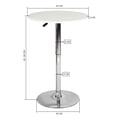 thumbnail image 4 of Mesa de Bar Redonda Rotación Blanco, con base plateada, Altura Ajustable HOMEMAKE FURNITURE Moderno, 4 of 6