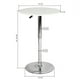 thumbnail image 4 of Mesa de Bar Redonda Rotación Blanco, con base plateada, Altura Ajustable HOMEMAKE FURNITURE Moderno, 4 of 6