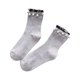 thumbnail image 1 of 1 par de medias de algodón de tubo mediano, calcetines de perlas de encaje japonés, calcetines de pila, calcetines de señora para estudiante, niña (gris claro), 1 of 4