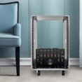 thumbnail image 5 of Portable Rolling Network Rack Server Rack Open Cabinet AV Rack Stand Audio Video Telecom Equipment Rack Open Frame Network Server Cabinet 16U, 5 of 13