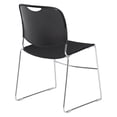 thumbnail image 2 of Pemberly Row 31" Modern Ultra-Compact Plastic Stack Chair in Black, 2 of 8