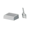 thumbnail image 3 of Accesorio para caja de arena para gatos, contenedor lavable para recolección de arena para gatitos Gris con pala, 3 of 8