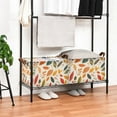 thumbnail image 3 of Yayeee Foldable Storage Basket for Shelves with Handles Set of 2 Waterproof Cloth Bins, Colorful Leaves, 3 of 7