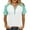 Green1, variant on UAMVSH Plus Size Shirts for Women Color Block Short Sleeve Summer Top Lightweight Casual Button V Neck Oversized T-Shirt S-5XL