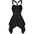 thumbnail image 4 of Gspmoly Robes d'Été pour Femmes, Mode Femmes Été Décontracté Uni Col en V Camis Sans Manches Robe Mini Robes de Mariage pour Femmes Liquidation, 4 of 7