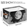 thumbnail image 4 of Yayeee Canvas Storage Basket with Handles for Shelves Fabric Bins Closet Organizer, Black Moon, 4 of 8