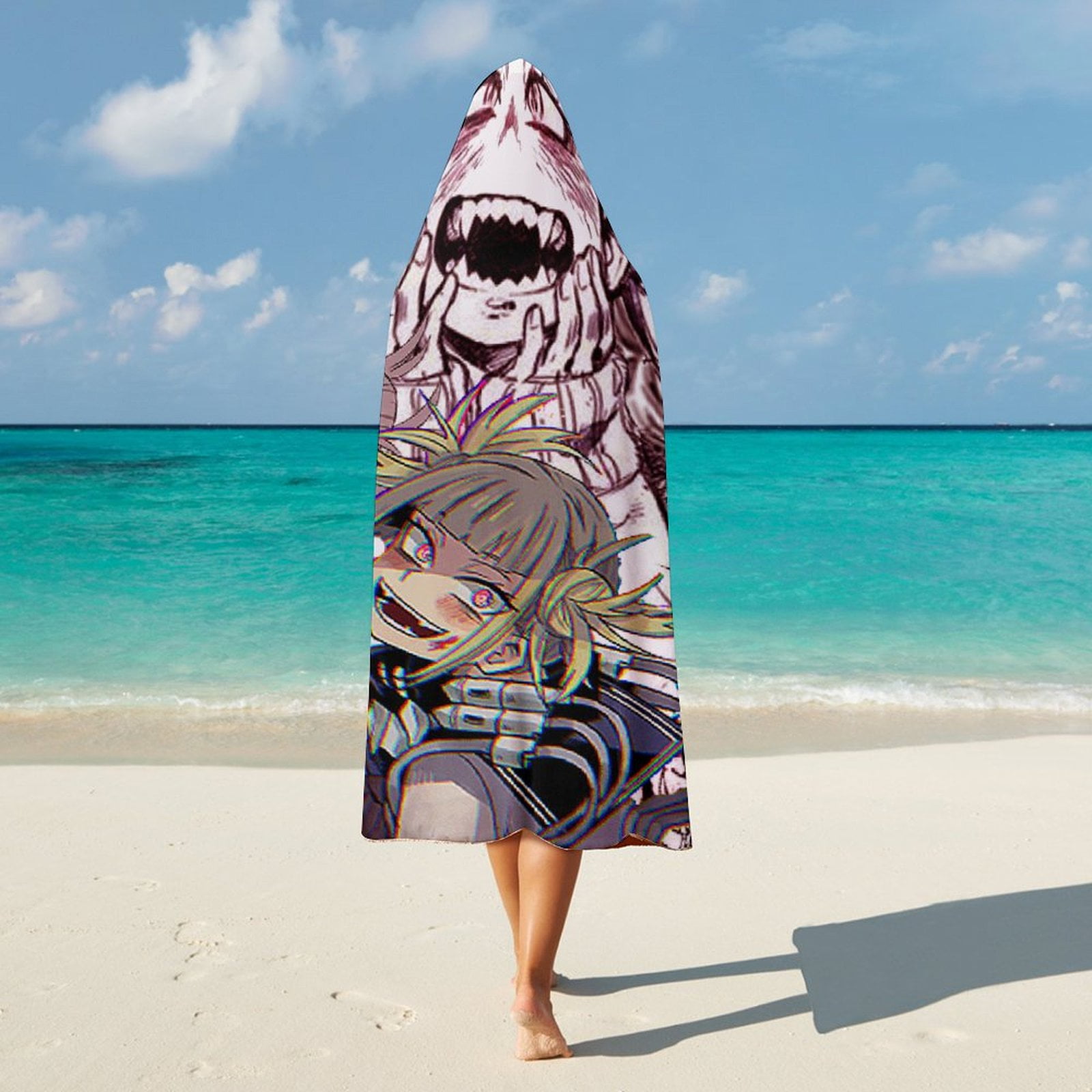 My Hero Academia Himiko Toga Wearable Blanket Cloak Arctic Velvet Hooded Blanket Soft Fuzzy Hoodie Blanket Cape for Adults Kids 50"x60"