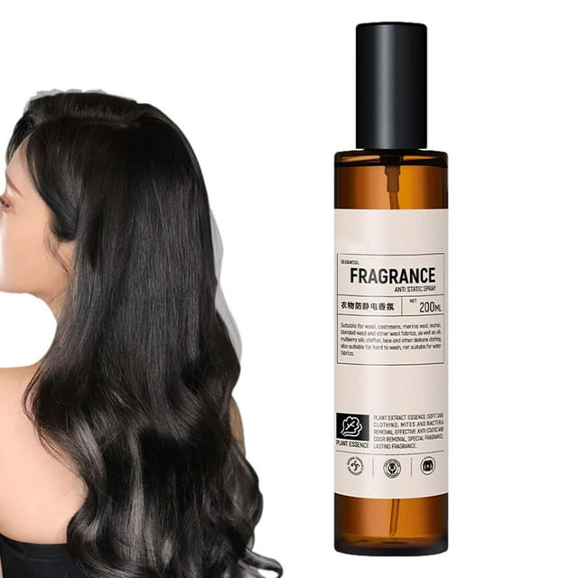 Spray natural de olores de larga duración para ropa y cabello - Spray portátil antiestático y suavizante de 200 ml para ropa limpia