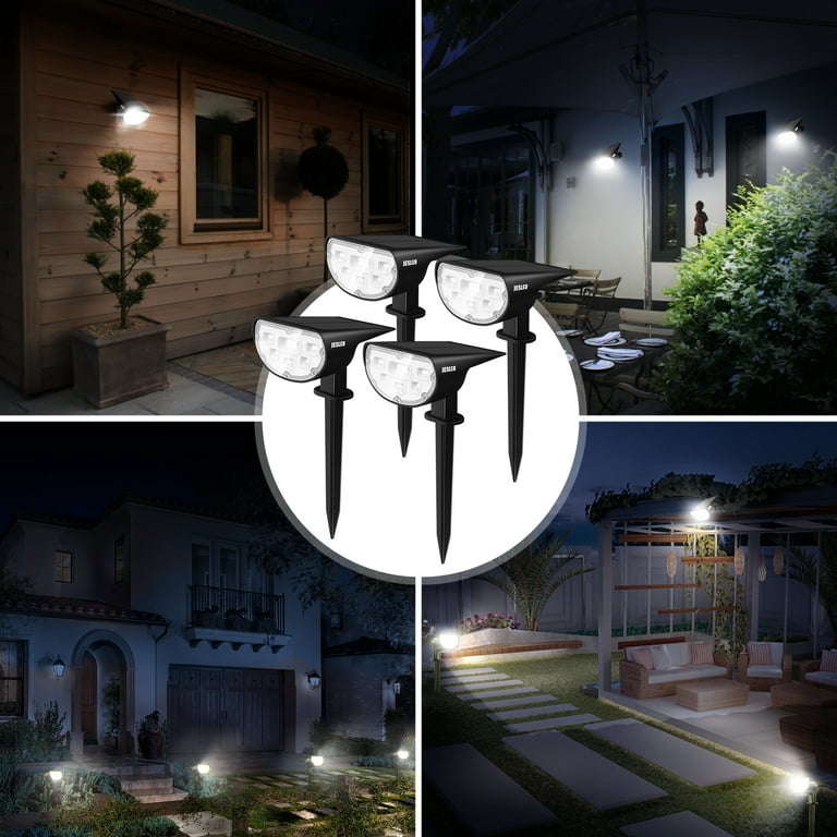 JESLED 14LED Outdoor Solar Spot Lights  LED Solar Landscape Spotlight –  JESLED Lighting