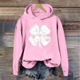 thumbnail image 2 of Nouveau & Tendance! FUNUONY Sweat à Capuche pour la Saint-Patrick, Mode Féminine, Col Rond, Imprimé, Manches Longues, Rose L, 2 of 4