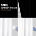 thumbnail image 5 of 100% Blackout Curtains, Linen Textured Blackout Curtains No Light, Rod Pocket Black Out Curtains & Drapes for Living Room Bedroom-Set of 2 Panels (50" X 96", Bright White), 5 of 8
