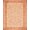 Orange, Pattern 15, variant on ODIKA 8'x10' Washable Area Rug Non-Shedding, Easy Care, Geometric Abstract Interlocking Vintage Distressed Mid Century for King Size Bedroom Under Bed, Master Suite