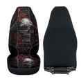 thumbnail image 4 of Uorisanigo Rose Skull Car Seat Covers Front Seats Only Universal High Back Bucket Seat Cover Fit for Vehicles, Auto, Suvs, Trucks, Sedans, Vans, Cars, Set of 2, Coral Velvet Fabric, 4 of 7